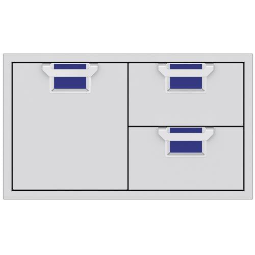 Hestan AESDR36BU Double Drawer And Storage Door Combination, 36-Inch - Blue