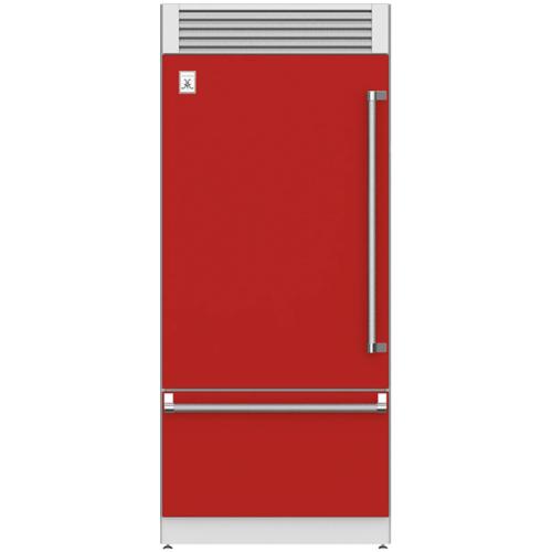 Hestan KRPL36RD Refrigerator, Bottom Mount, Top Compressor, Pro, Left Hinged