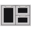 Hestan AGSDR30BK Double Drawer And Storage Door Combination, Marquise, 30-Inc Parts