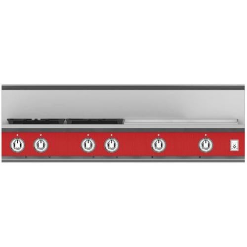 Hestan KRT484GDLPRD Rangetop, 4 Burner With Griddle, 48-Inch - Lp - Red