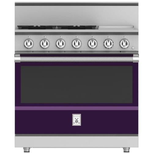 Hestan KRG364GDNGPP Range, 4 Burner With Griddle, All Gas, 36-Inch - Ng - Purple