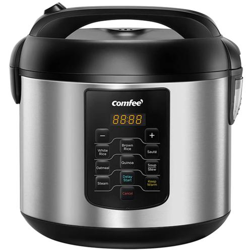 Midea CRS5010BS Comfee' 5.2 Qt Stainless Steel Rice Cooker