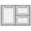 Hestan AGSDR30WH Double Drawer And Storage Door Combination, Marquise, 30-Inc Parts