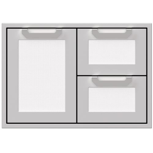 Hestan AGSDR30WH Double Drawer And Storage Door Combination, Marquise, 30-Inc