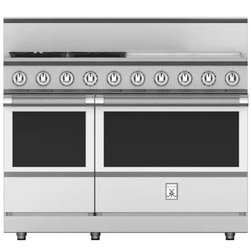 Hestan KRG485GDNGWH Range, 5 Burner With Griddle, All Gas, 48-Inch - Ng - White