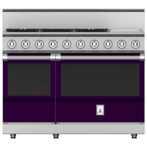 Hestan KRG485GDNGPP Range, 5 Burner With Griddle, All Gas, 48-Inch - Ng - Purple