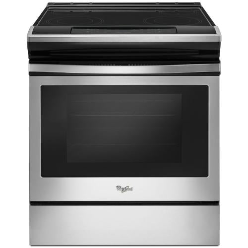 Whirlpool WEE510S0FS2 30-In Glass Top 4 Burners 4.8-Cu Ft Electric Range
