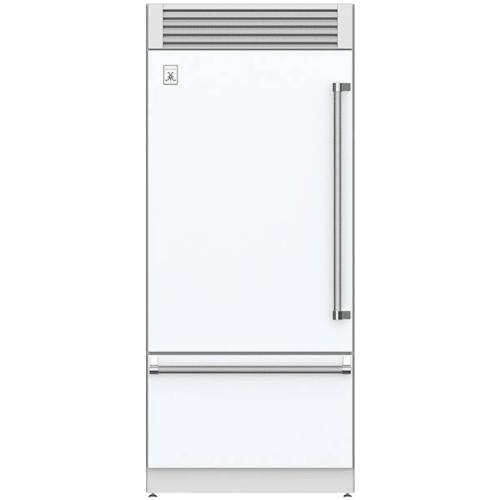 Hestan KRPR36WH Refrigerator, Bottom Mount, Top Compressor, Pro, Right Hinge