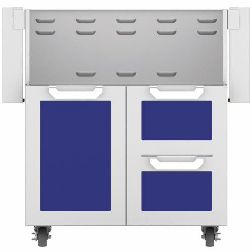 Hestan GCR36BU Double Drawer And Door Cart, 36-Inch - Blue