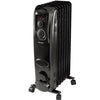 Midea HO17LA1B 1500W Manual Oil-Filled Radiator Heater, Black