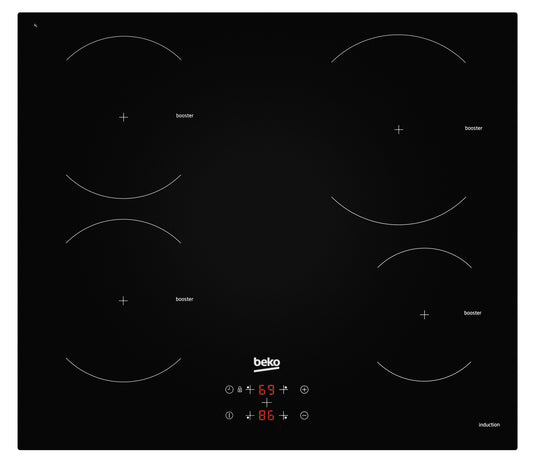 Blomberg 7757186301 24 Inch Induction Hob with Front Touch Control - Hii64400At