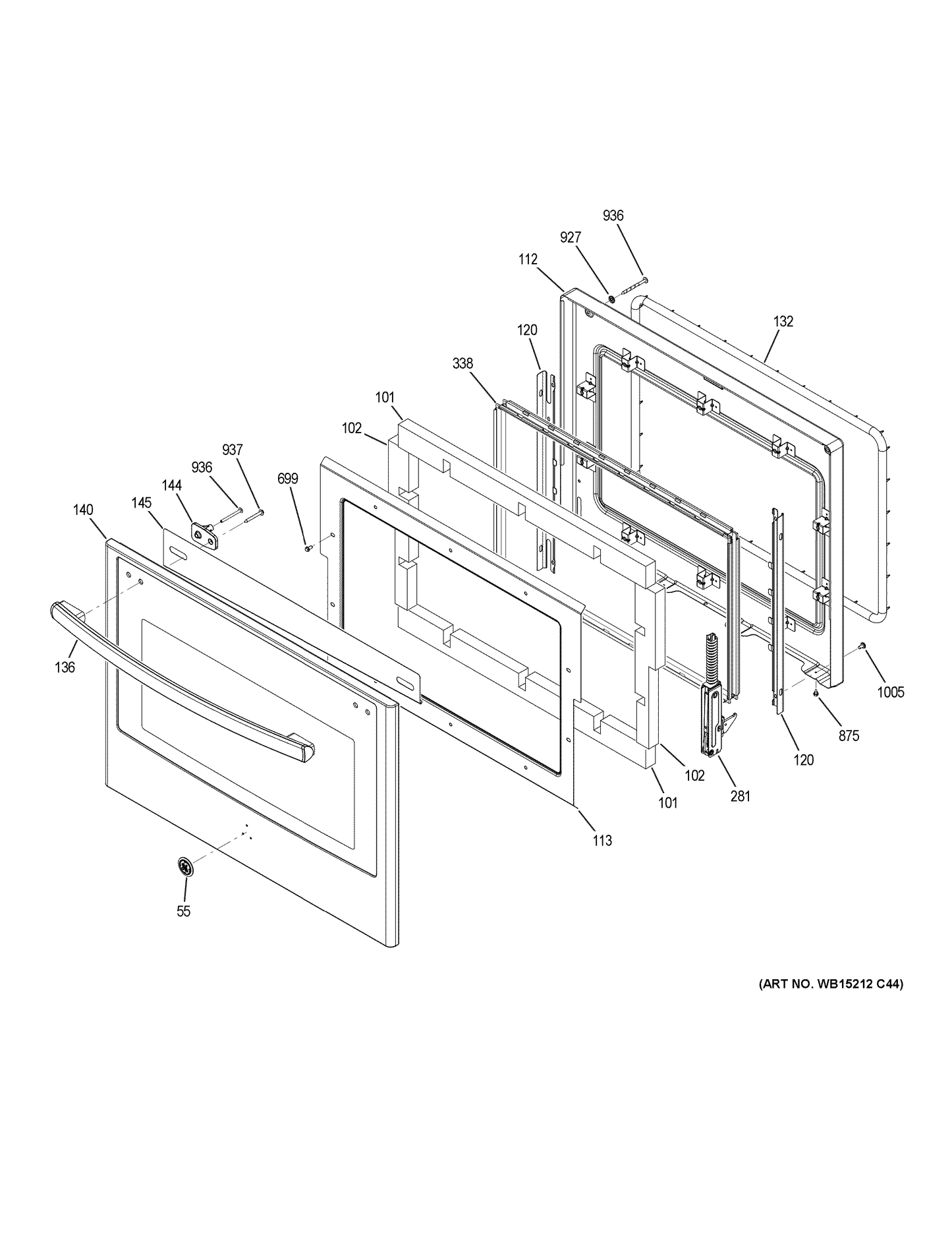 GE Door Hinge (Right) WB10X30579