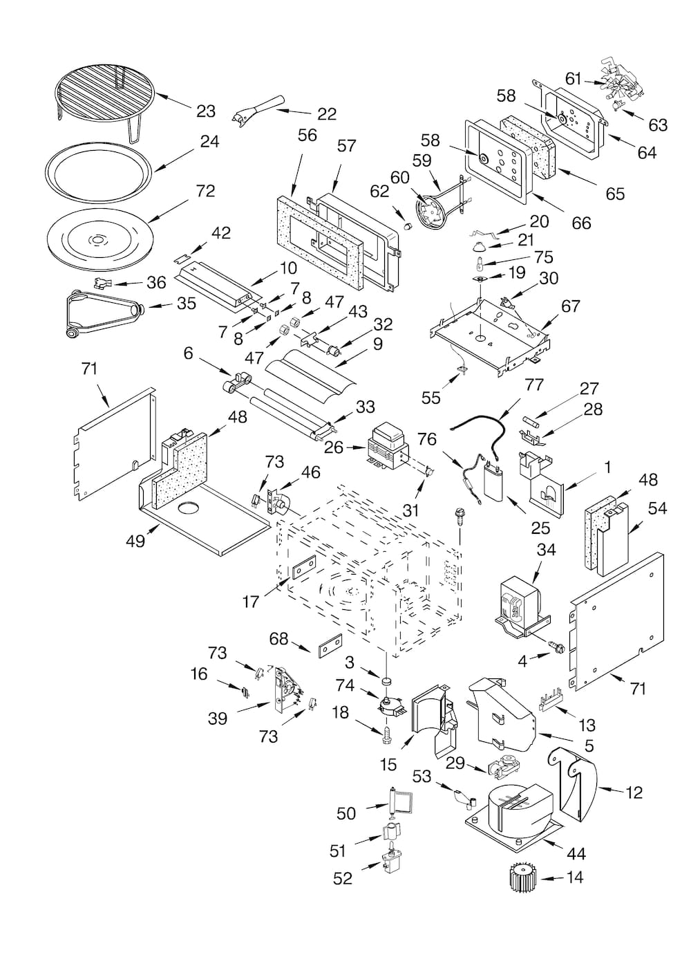 Whirlpool Microwave High Voltage Transformer WP4375286