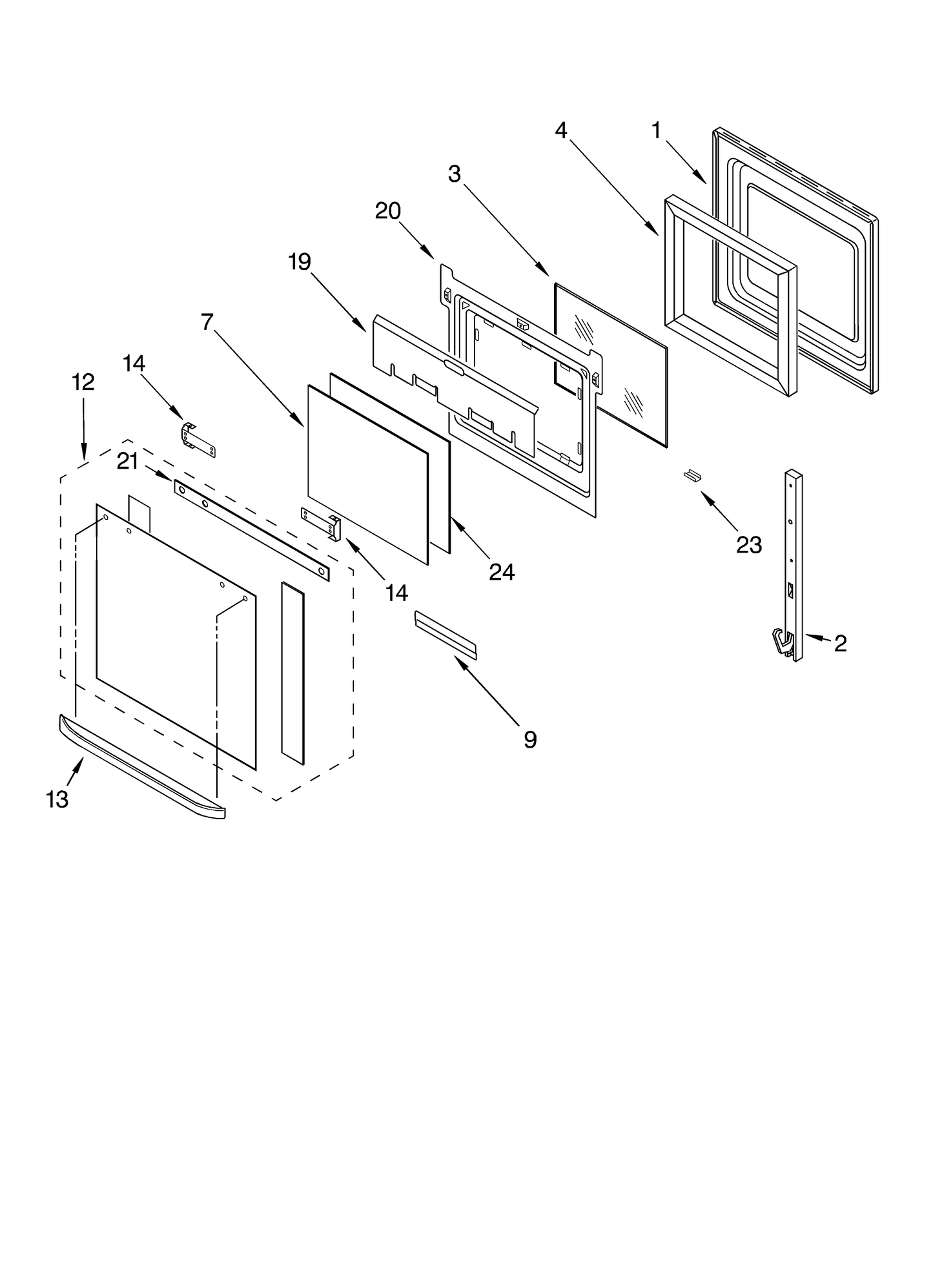 Whirlpool Oven Door Hinge (Right Side) WP9760577