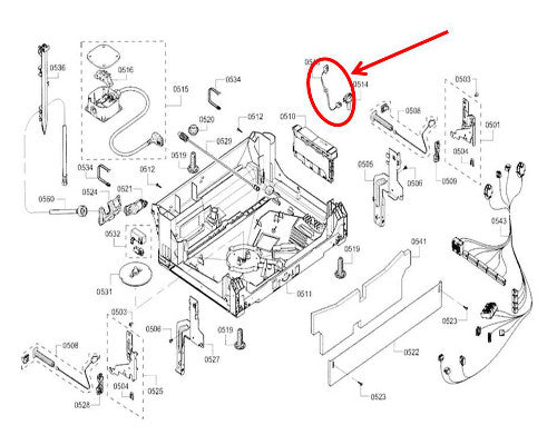 KitchenAid Refrigerator Cable Harness KSRC22DXAL00