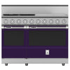 Hestan KRD484GDLPPP 48 inch Duel Fuel 4 Burner Range with 24 Inch Griddle -LP - Purple