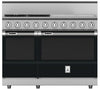 Hestan KRD484GDNGBK 48 inch Duel Fuel 4 Burner Range with 24 Inch Griddle -NG - Black