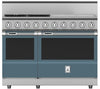 Hestan KRD484GDNGGG 48 inch Duel Fuel 4 Burner Range with 24 Inch Griddle -NG - Dark Gray