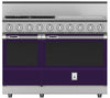 Hestan KRD484GDNGPP 48 inch Duel Fuel 4 Burner Range with 24 Inch Griddle -NG - Purple
