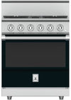 Hestan KRG304LPBK 30 Inch Freestanding Professional Gas Range with 4 Sealed Burners -LP-Black