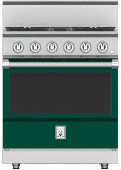 Hestan KRG304LPGR 30 Inch Freestanding Professional Gas Range with 4 Sealed Burners -LP-Green