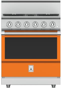 Hestan KRG304LPOR 30 Inch Freestanding Professional Gas Range with 4 Sealed Burners -LP-Orange