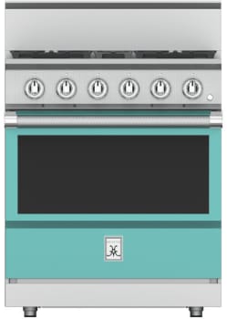 Hestan KRG304NGTQ 30 Inch Freestanding Professional Gas Range with 4 Sealed Burners -NG-Turquoise