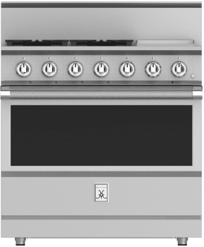 Hestan KRG364GDLP 36 Inch Freestanding Professional Gas Range with 4 Sealed Burners - LP - Stainless