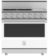 Hestan KRG364GDNGWH 36 Inch Freestanding Professional Gas Range with 4 Sealed Burners - NG - White