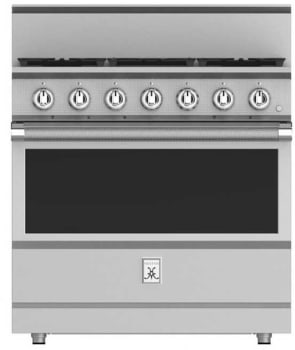 Hestan KRG365LP 36 Inch Freestanding Professional Gas Range with 4 Dual-Flow Burner System - LP - Stainless