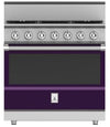 Hestan KRG365LPPP 36 Inch Freestanding Professional Gas Range with 4 Dual-Flow Burner System - LP - Purple