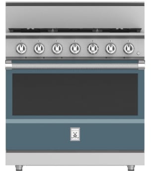 Hestan KRG365NGGG 36 Inch Freestanding Professional Gas Range with 4 Dual-Flow Burner System - NG - Dark Gray