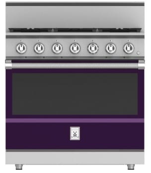 Hestan KRG365NGPP 36 Inch Freestanding Professional Gas Range with 4 Dual-Flow Burner System - NG - Purple