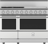 Hestan KRG484GDLPWH 48 Inch Freestanding Gas Range with 4 Sealed Burners and Griddle - White