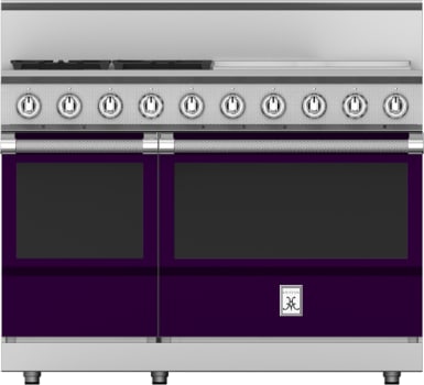 Hestan KRG484GDLPPP 48 Inch Freestanding Gas Range with 4 Sealed Burners and Griddle - Purple