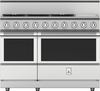Hestan KRG485GDLPWH 48 Inch Freestanding Gas Range with 5 Sealed Burners, Double Ovens - White