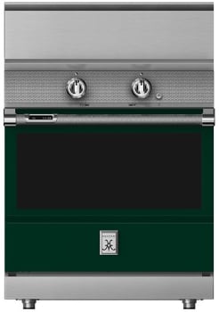 Hestan KRI30BKGR 30 Inch Freestanding Induction Range with 5 Cooking Elements, 5.8 cu. ft. Oven Capacity- Black - Green