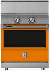 Hestan KRI30BKOR 30 Inch Freestanding Induction Range with 5 Cooking Elements, 5.8 cu. ft. Oven Capacity- Black - Orange