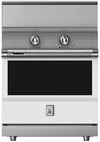 Hestan KRI30BKWH 30 Inch Freestanding Induction Range with 5 Cooking Elements, 5.8 cu. ft. Oven Capacity- Black - White