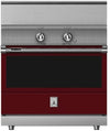 Hestan KRI36BKBG 36 Inch Freestanding Induction Range with 5 Cooking Elements, 5.8 cu. ft. Oven Capacity- Black - Burgundy