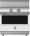 Hestan KRI36BKWH 36 Inch Freestanding Induction Range with 5 Cooking Elements, 5.8 cu. ft. Oven Capacity- Black - White