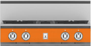 Hestan KRT304LPOR 30 Inch Gas Rangetop with 4 Sealed Burners -Orange