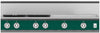 Hestan KRT484GDLPGR 48 Inch Gas Rangetop with 4 Brass Sealed Burners, 24 Inch Infrared Griddle - Green