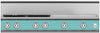 Hestan KRT484GDLPTQ 48 Inch Gas Rangetop with 4 Brass Sealed Burners, 24 Inch Infrared Griddle - Turquoise
