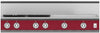 Hestan KRT484GDLPBG 48 Inch Gas Rangetop with 4 Brass Sealed Burners, 24 Inch Infrared Griddle -Burgundy
