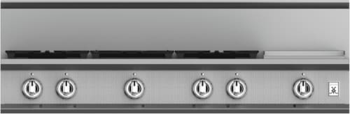 Hestan KRT485GDLP 48 Inch Gas Rangetop with 5 Brass Sealed Burners, 12 Inch Infrared Griddle- Stainless