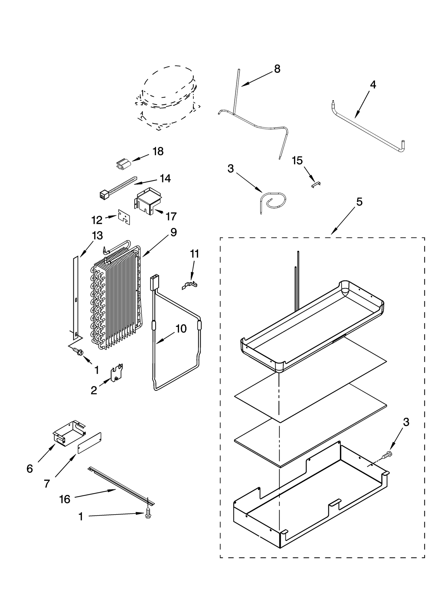 Whirlpool Evaporator WP2306094