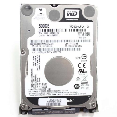 Lenovo Part# 00FC425 500Gb Western Digital Sata Hard Disk Drive (OEM)
