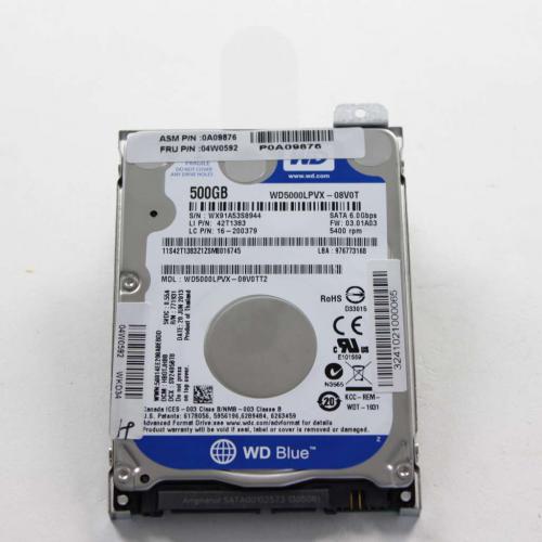 Lenovo Part# 04W0592 5400RPM 500GB Hard Drive (7.0MM WD MN500S 500) (OEM)