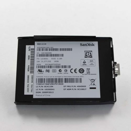 Lenovo Part# 04X4800 Ssd_asm 16G,2.5,7mm,sata6g,sd (OEM)